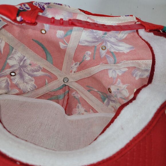 Vtg Freightliner Hat Cap Red Trucker Snapback Truck San Sun Retro 80s 90s Floral - Picture 13 of 16